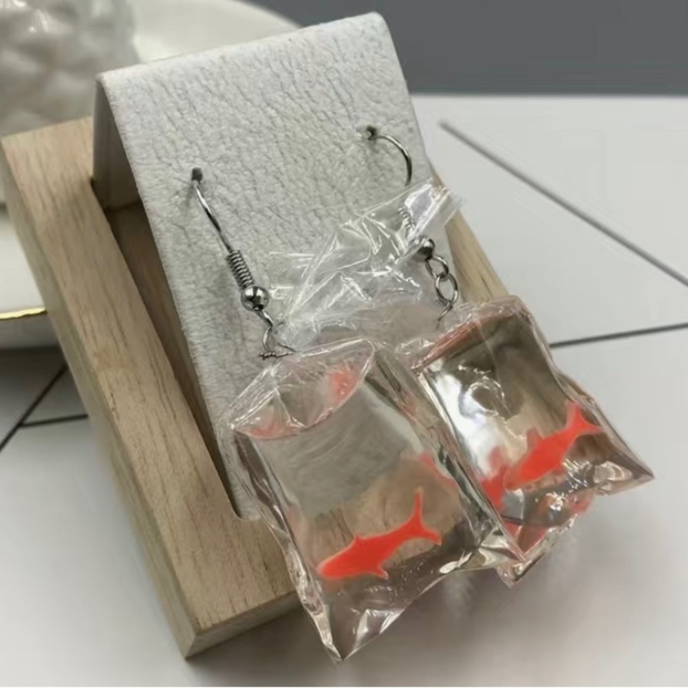 🐠 Goldfish in Bags Earrings! 🐠